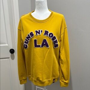 Guns N’ Roses Yellow Crew Neck Sweatshirt 2023 Tour